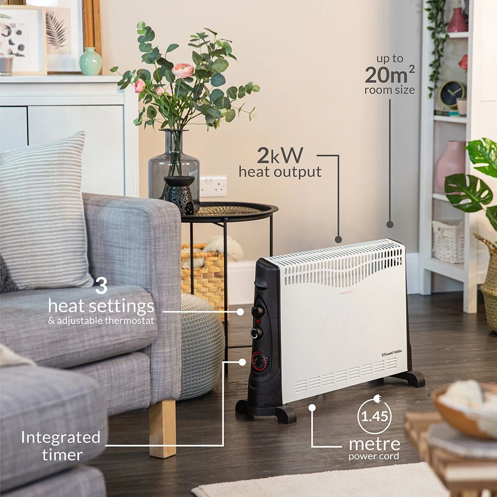 Russell Hobbs 2kW Convection Heater With Timer 6 Russell Hobbs 2kW Convection Heater With Timer - Image 4