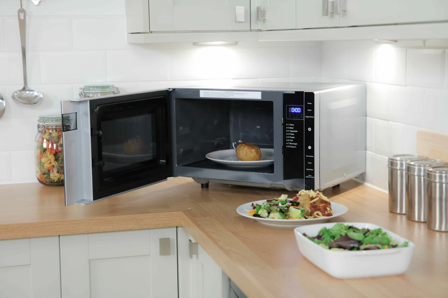 23 Litre Silver Flatbed Digital Microwave 7 23 Litre Silver Flatbed Digital Microwave - Image 5