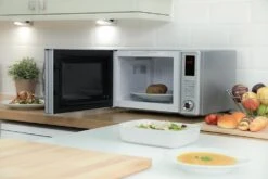 23 Litre Silver Digital Microwave -Deals Russell Hobbs Store lifestyle4 1554217295 1