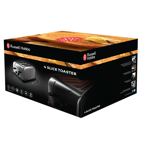 Russell Hobbs 4 Slice Toaster Steel Brushed Stainless Steel 7 Russell Hobbs 4 Slice Toaster Steel Brushed Stainless Steel - Image 5