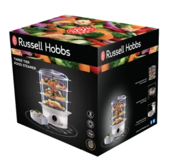 3 Tier Food Steamer White -Deals Russell Hobbs Store rh 3Dpack image 21141