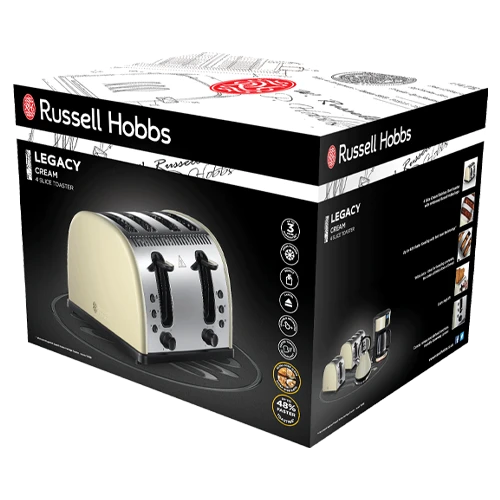 Russell Hobbs Legacy 4 Slice Toaster - Cream 7 Russell Hobbs Legacy 4 Slice Toaster - Cream - Image 5