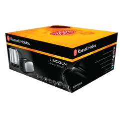 Russell Hobbs Lincoln 2 Slice Toaster and Kettle Twin Pack Polished Stainless Steel -Deals Russell Hobbs Store rh 3Dpack image 21830