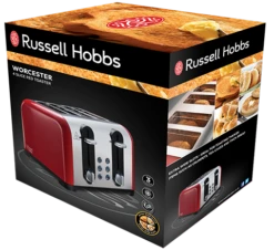 Russell Hobbs Worcester Red Toaster - 4 Slice 13 Russell Hobbs Worcester Red Toaster - 4 Slice -Deals Russell Hobbs Store rh 3Dpack image 22406