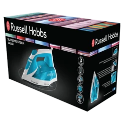 Supremesteam White and Blue Traditional Iron 19 Supremesteam White and Blue Traditional Iron -Deals Russell Hobbs Store rh 3Dpack image 23040