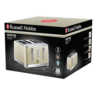 Russell Hobbs Inspire 4 Slice Cream Toaster 7 Russell Hobbs Inspire 4 Slice Cream Toaster - Image 5