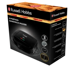 Sandwich Maker 2 Slice Black 15 Sandwich Maker 2 Slice Black -Deals Russell Hobbs Store rh 3Dpack image 24520