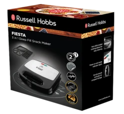 3 In 1 Deep Fill Snack Maker Black -Deals Russell Hobbs Store rh 3Dpack image 24540