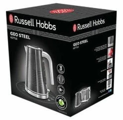Russell Hobbs Geo Steel Kettle Silver -Deals Russell Hobbs Store rh 3Dpack image 25240