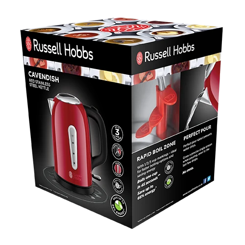Russell Hobbs Cavendish Red Kettle 9 Russell Hobbs Cavendish Red Kettle - Image 7