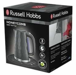 Russell Hobbs Honeycomb Grey Kettle -Deals Russell Hobbs Store rh 3Dpack image 26053