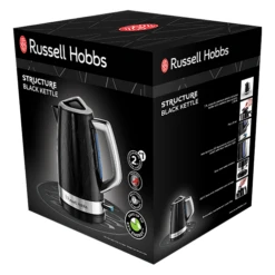 Russell Hobbs Structure Black Kettle -Deals Russell Hobbs Store rh 3Dpack image 28081
