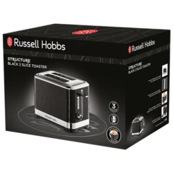 Russell Hobbs Structure Black 2 Slice Toaster -Deals Russell Hobbs Store rh 3Dpack image 28091