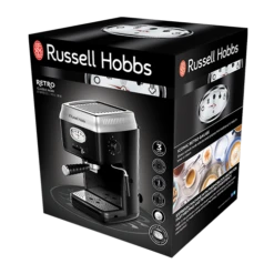 Retro Espresso Coffee Machine Black -Deals Russell Hobbs Store rh 3Dpack image 28251