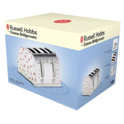 Russell Hobbs Emma Bridgewater Pink Hearts 4 Slice Toaster -Deals Russell Hobbs Store rh 3Dpack image 28350