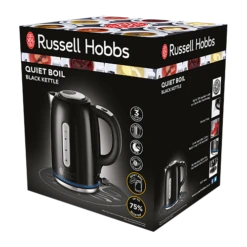Russell Hobbs Quiet Boil Kettle - Black -Deals Russell Hobbs Store rh 3dpack image 20462