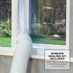 Russell Hobbs 3 IN 1 PORTABLE AIR CONDITIONER, DEHUMIDIFIER & AIR COOLER 7000 BTU 14 Russell Hobbs 3 IN 1 PORTABLE AIR CONDITIONER, DEHUMIDIFIER & AIR COOLER 7000 BTU -Deals Russell Hobbs Store rh air con window kit graphics 1 2