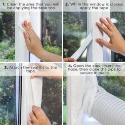 Russell Hobbs 3 IN 1 PORTABLE AIR CONDITIONER, DEHUMIDIFIER & AIR COOLER 7000 BTU 15 Russell Hobbs 3 IN 1 PORTABLE AIR CONDITIONER, DEHUMIDIFIER & AIR COOLER 7000 BTU -Deals Russell Hobbs Store rh air con window kit graphics 2 2