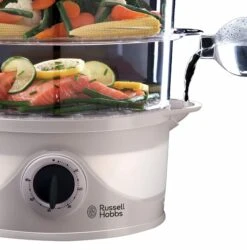 3 Tier Food Steamer White -Deals Russell Hobbs Store rh inset image 21141 1