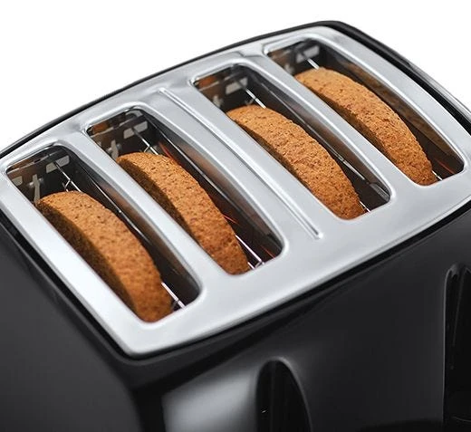 Russell Hobbs Textures 4 slice Toaster - Black 6 Russell Hobbs Textures 4 slice Toaster - Black - Image 4