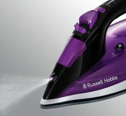 Colour Control Traditional Steam Iron 2600 Black And Purple -Deals Russell Hobbs Store rh inset image 22861 1