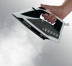 Supremesteam Streamglide White and Black Traditional Iron -Deals Russell Hobbs Store rh inset image 23052 1