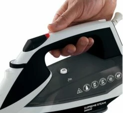 Supremesteam Streamglide White and Black Traditional Iron -Deals Russell Hobbs Store rh inset image 23052 2