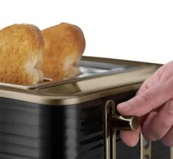 Russell Hobbs Inspire 4 Slice Brass Black Toaster -Deals Russell Hobbs Store rh inset image 24385 2