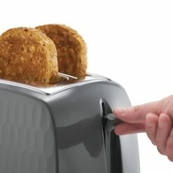 Russell Hobbs Honeycomb 2 Slice Grey Toaster -Deals Russell Hobbs Store rh inset image 26063 1