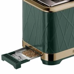 Russell Hobbs Structure Brass Emerald Green Toaster - 2 Slice -Deals Russell Hobbs Store rh inset image 26121 1