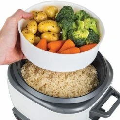 Large Rice Cooker and Steamer Stainless Steel -Deals Russell Hobbs Store rh inset image 27040 2