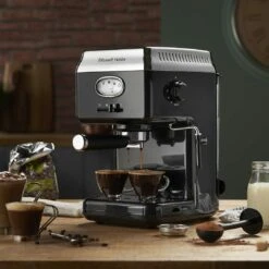 Retro Espresso Coffee Machine Black -Deals Russell Hobbs Store rh inset image 28251 1