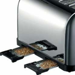 Russell Hobbs Stainless Steel 4-slice Toaster - Grey -Deals Russell Hobbs Store rh inset image 28364 03