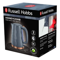Russell Hobbs Honeycomb Kettle Grey with Rose Gold 18 Russell Hobbs Honeycomb Kettle Grey with Rose Gold -Deals Russell Hobbs Store rh magento product n26055 9686 pack