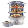 3 Tier Food Steamer White -Deals Russell Hobbs Store rh main image 21140 1