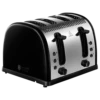 Russell Hobbs Legacy 4 Slice Toaster - Black -Deals Russell Hobbs Store rh main image 21303 2