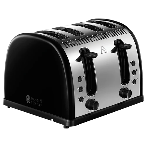Russell Hobbs Legacy 4 Slice Toaster - Black -Deals Russell Hobbs Store rh main image 21303 2