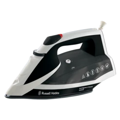 Supremesteam Streamglide White and Black Traditional Iron -Deals Russell Hobbs Store rh main image 23052 1