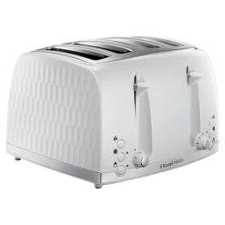 Russell Hobbs Honeycomb 4 Slice White Toaster