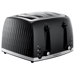 Russell Hobbs Honeycomb 4 Slice Black Toaster