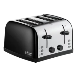 Russell Hobbs Stainless Steel 4-slice Toaster - Black -Deals Russell Hobbs Store rh main image 28360 1