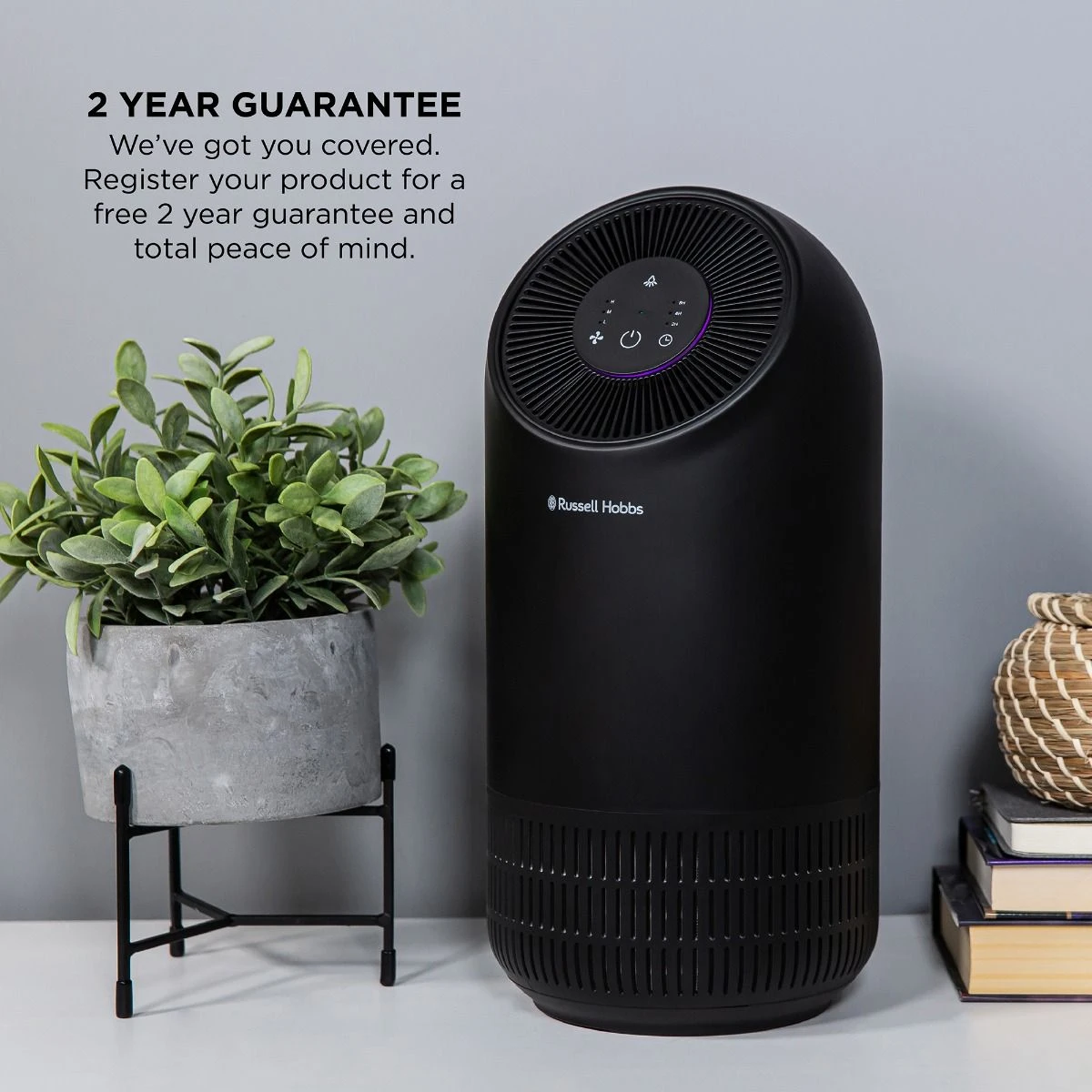 rhap1001b_lifestyle_2000px_05.jpg Russell Hobbs Clean Air Compact Air Purifier with Touch Control Black -Deals Russell Hobbs Store
