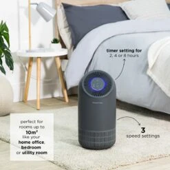 Russell Hobbs Clean Air Compact Air Purifier with Touch Control Grey -Deals Russell Hobbs Store rhap1001g lifestyle 2000px 02