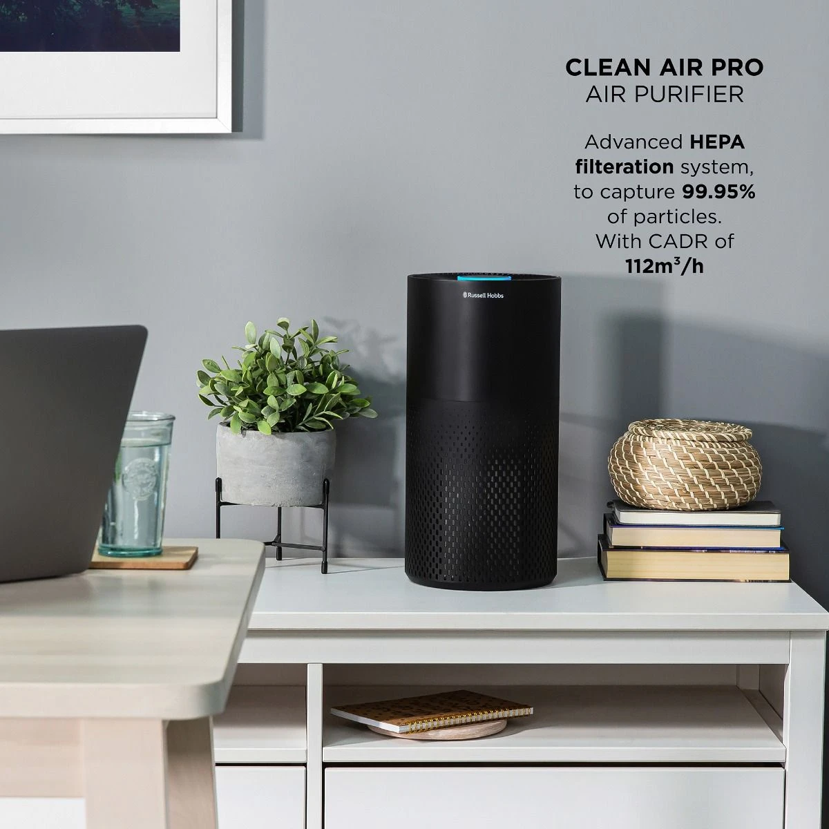 Russell Hobbs Clean Pro Air Purifier in Black with H13 HEPA Filter 5 Russell Hobbs Clean Pro Air Purifier in Black with H13 HEPA Filter - Image 4