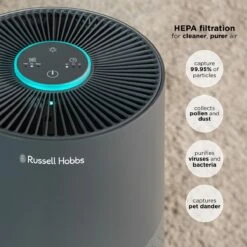 Russell Hobbs Clean Pro Air Purifier in Grey with H13 HEPA Filter 12 Russell Hobbs Clean Pro Air Purifier in Grey with H13 HEPA Filter -Deals Russell Hobbs Store rhap2001g lifestyle 2000px 03