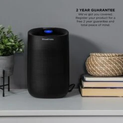 Russell Hobbs 1L Fresh Air Pro Compact 2 in 1 Black Dehumidifier & Air Purifier -Deals Russell Hobbs Store rhdh1101b lifestyle 2000px 05