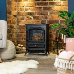 Russell Hobbs 1.85KW Black Electric Stove Fire -Deals Russell Hobbs Store rhefstv1002b lifestyle 1