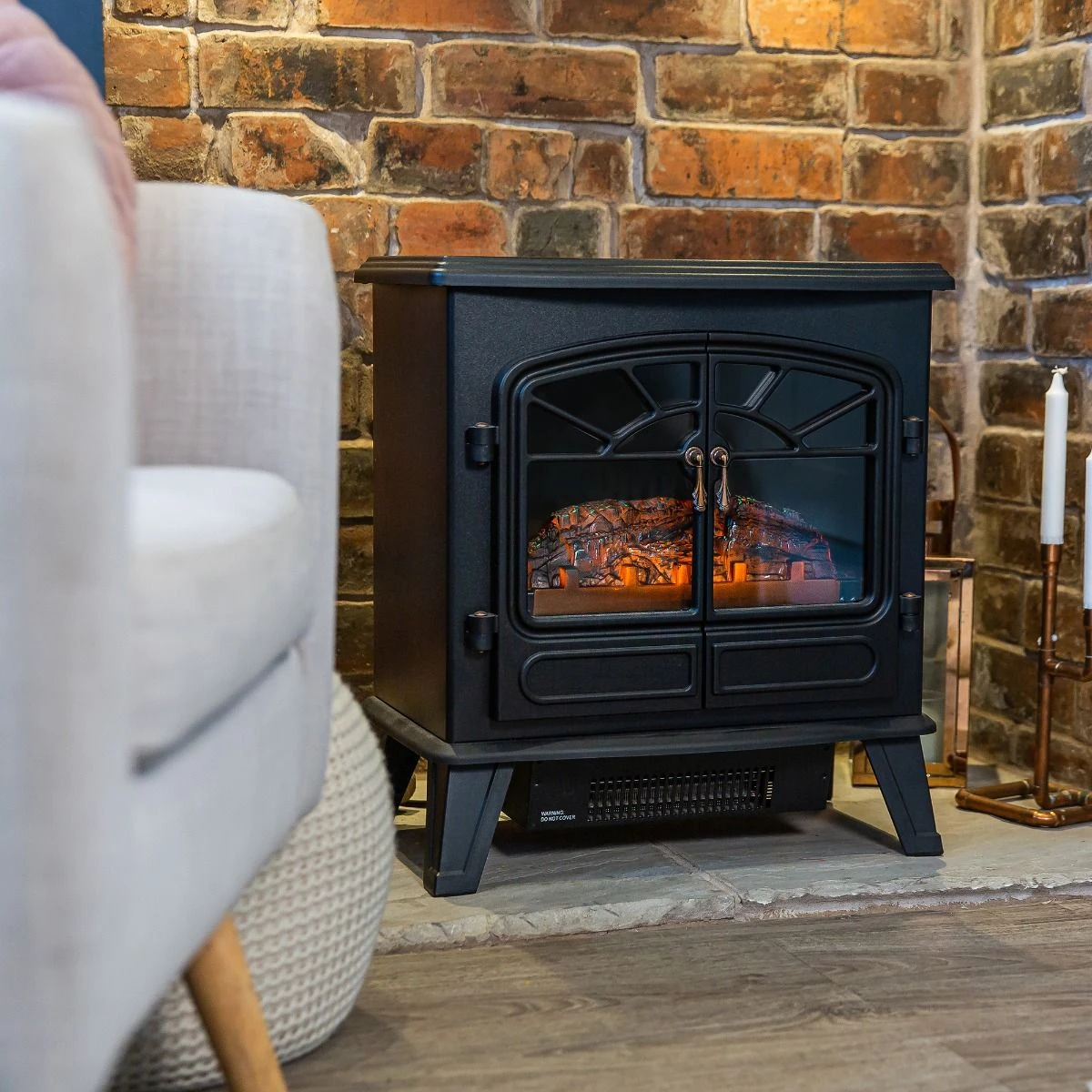 Russell Hobbs 1.85kW Black Double Electric Stove Fire 6 Russell Hobbs 1.85kW Black Double Electric Stove Fire - Image 5