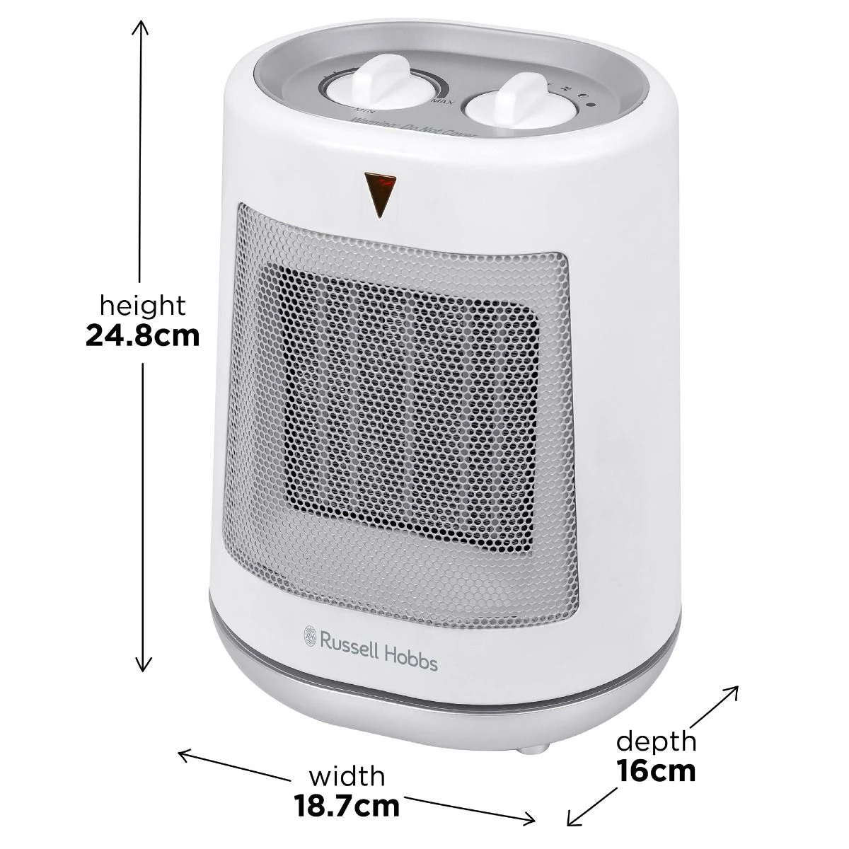 Russell Hobbs 2kW Oscillating Ceramic Electric Fan Heater in White 4 Russell Hobbs 2kW Oscillating Ceramic Electric Fan Heater in White - Image 2