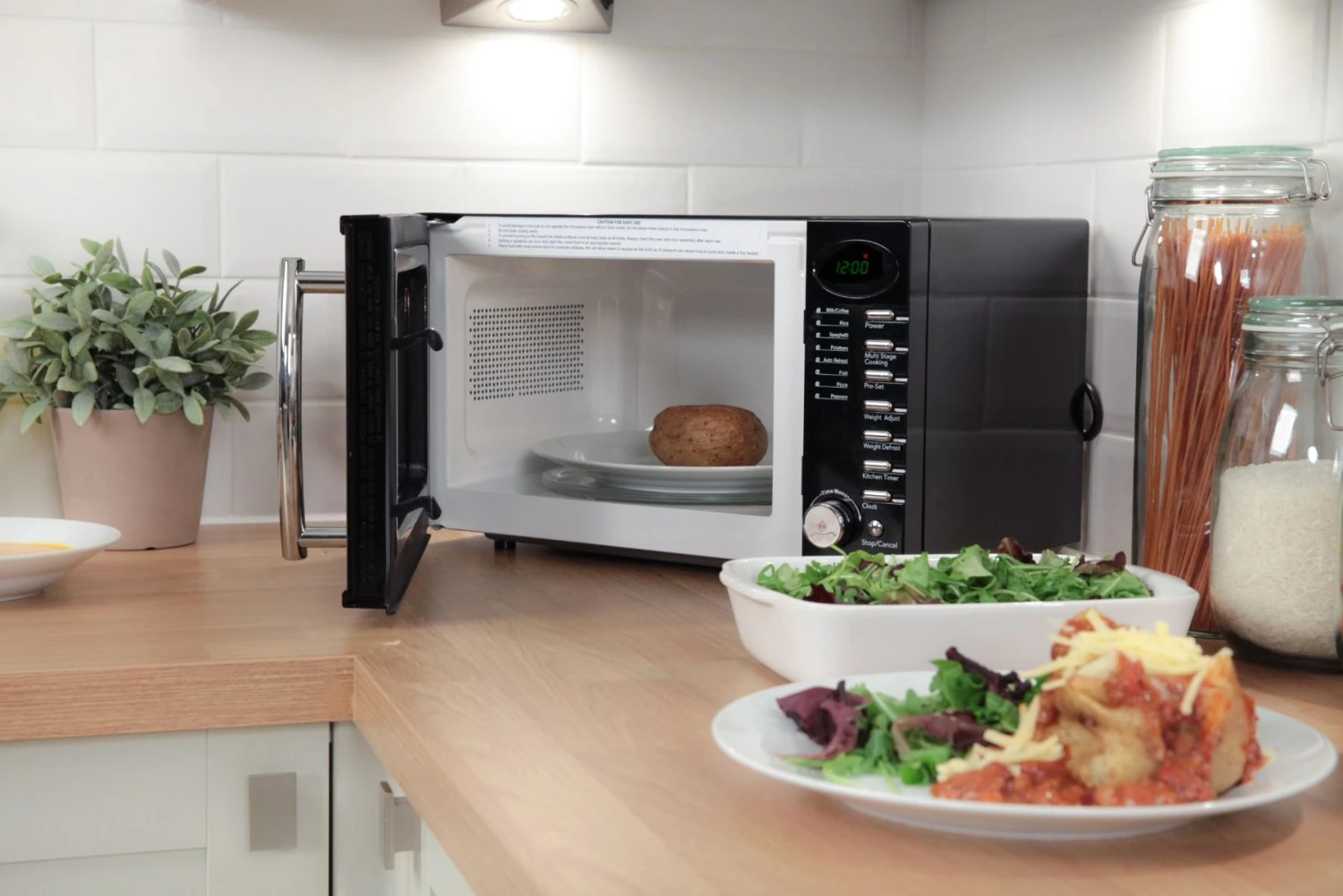 Legacy 17 Litre Black Digital Microwave With Chrome Handle 5 Legacy 17 Litre Black Digital Microwave With Chrome Handle - Image 3